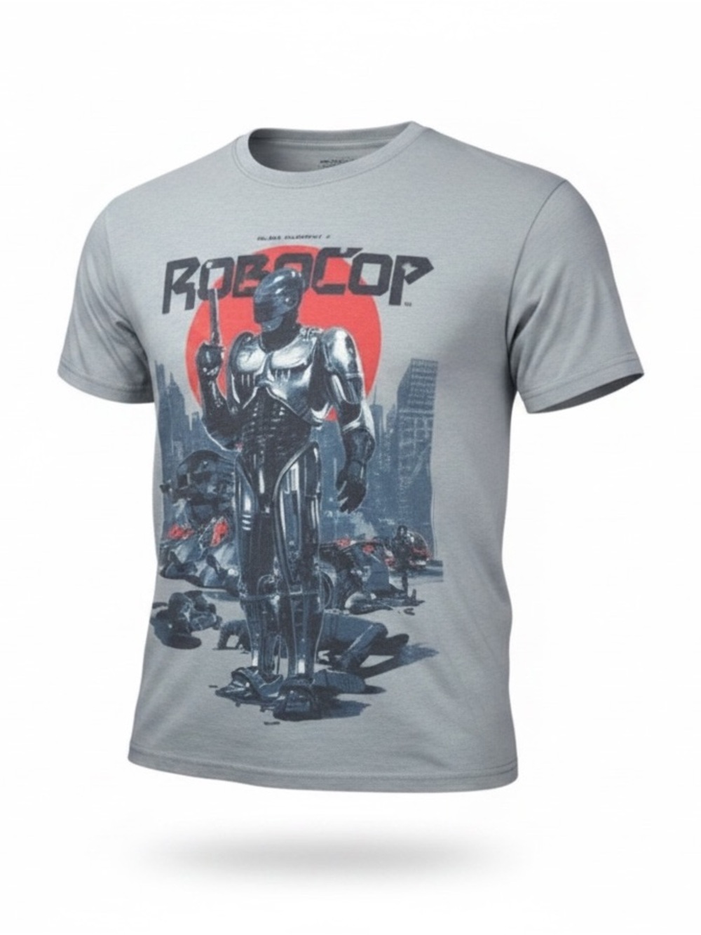 Robocop Alex Murphy Graphic T-Shirt Mens Large‎ Gray Sci-Fi Movie Tee Loot Crate